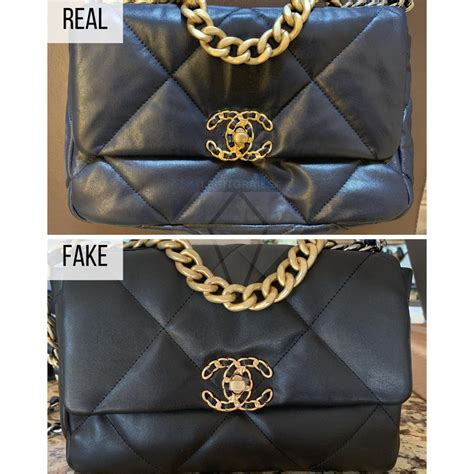 chanel 19 flap bag real vs fake|chanel 19 shopping bag.